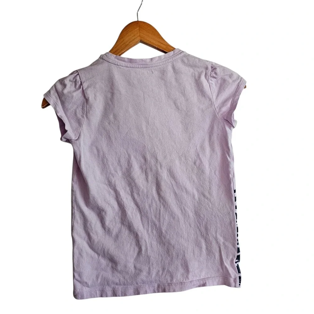 Gymboree Zebra Graphic Tee Cute Girly Top Short‎ Sleeve Purple L